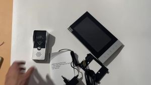 4 Wire 7 Inches Wired Video Doorbell Door Phone Support Unlock Monitoring Dual-Way Intercom for Villa Home Office Apartment