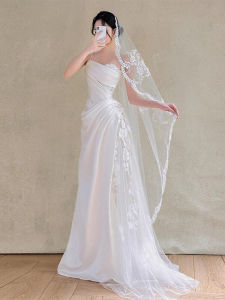 Lace Strapless Wedding Gown