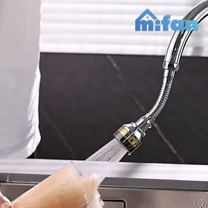 Đầu vòi rửa bát tăng áp đồng thau inox 304 cao cấp Mifan - 3 Chế độ phun cực mạnh xoay 360 - Sử dụng cho bồn rửa chén bát