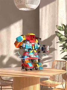 Đồ chơi lắp ghép người máy biến hình 195 chi tiết bộ lego robot biến hình cho bé từ 5 tuổi