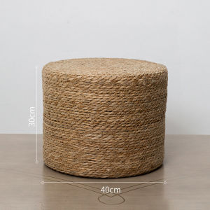 Rustic Woven Grass Zafu Cushion round Zen Style Seating Pad Japanese Style Floor Sitting Mat Home Decor Artistic Country Style