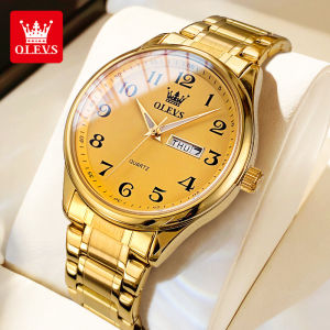 OLEVS Watch Fo Men Explosive Models Waterproof Original Quartz Movement Stainless Steel Strap Dual Calendar Fashion Luxurious