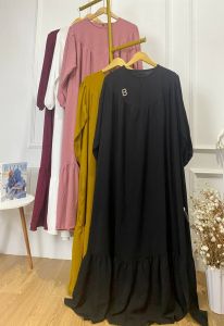 Gamis Ruwy Jumbo XXXL Ld 110 cm Ld 130 cm dan Ld 140 cm Terbaru Busui Free Belt Mutiara Dress Mewah Baby Crush Bigsize