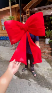 (Nhiều Mẫu) Nơ Vải Siêu Lớn Dài 1 Mét Sang Trọng Trang trí Tiệc Giáng Sinh TTNTSS006
