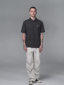 CHINISM | Cooling Pearl Ground Fabric Embroidered Mens Polo Shirt