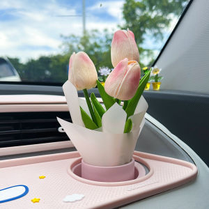 Wuling Hongguang Miniev Car Dashboard Decoration Tulip Bouquet Ins Interior Accessories Automobile Decorative Ornaments