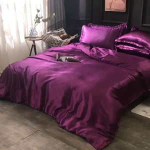 Cadar Pengantin Satin Soft Silk Wedding Bedsheet Premium Plain Queen King 7in1 With Comforter Set 1600TC Fitted Type High Quality