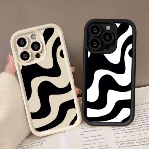 Compatible with iphone 14 Pro Max Phone Case Zebra stripes 12 13 14 15 11 Pro Max Casing silicone xr xs Max 7 8 Plus Frosted feel