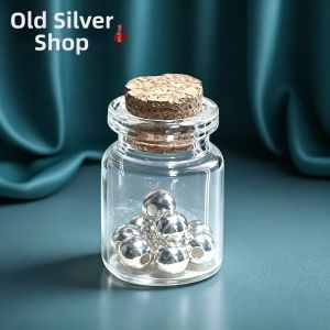 WU YUE JEWELRY | Sterling Silver 990 Polished Round Loose Beads for Jewelry Making