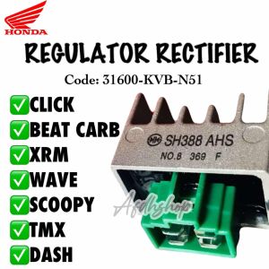 Genuine Voltage Regulator Rectifier Charger for Honda Beat Wave TMX Scoopy Dash XRM RS COD