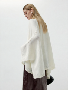 Lazy Knitted Cardigan and Vest Set Wool Blend Lace
