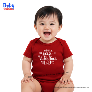 Baby Onesies PH My First Valentines Day Baby Girl Boy Clothes 0-12 months Newborn Infant Valentines Day Outfit