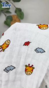 FANY - KHĂN CHOÀNG/KHĂN TẮM IN ĐA NĂNG 4 LỚP 90 x 90 CM 100% COTTON CHO BÉ
