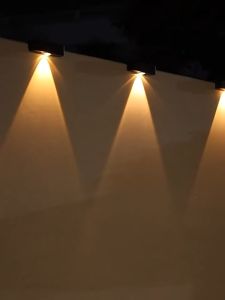 Vimite LED Solar Garden Light Outdoor Waterproof Save Energy Super Brilliant Wall Lamp Warm lighting Night Decorative Light for Courtyard Gate Street Fence