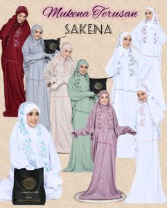 COD Mukenah Terusan dewasa Jumbo Sakena Lajuran Langsungan Santri Rukuh Bordir Murah Al Arofah collection
