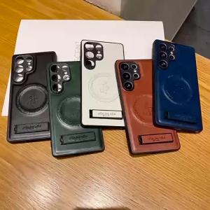 Luxury PU Leather Case for Xiaomi Mi 17 Pro Max 17 Pro for MagSafe Charge Magnetic Stand Camera Protection Drop Protection Shell