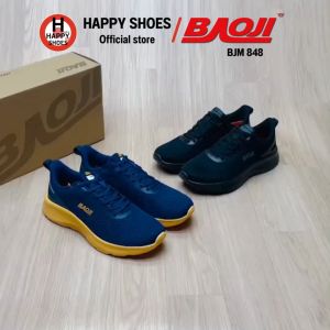 [🥇บาโอจิแท้100%🔢ไซส์41-45🆓ฟรี...ถุงเท้า 1 คู่] BAOJI รองเท้าผ้าใบชาย รองเท้ากีฬา comfortable รุ่น BJM848 หล่อเท่ นุ่มเบา สบายเท้า