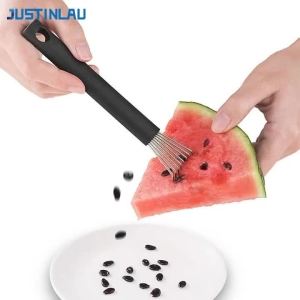 Dụng Cụ Tách Hạt Dưa Hấu Bằng Thép Không Gỉ Di Động JUSTINLAU Dụng Cụ Chia Trái Cây Thủ Công Thân Thiện Với Môi Trường Tiện Ích Nhà Bếp Giúp Thưởng Thức Dưa Hấu Không Hạt