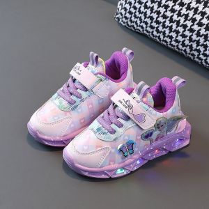 Sepatu anak perempuan LED - Sneakers anak nyala Frozen IMPORT