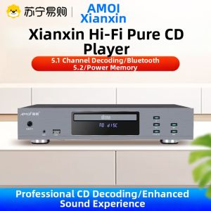 Amoi | Amoi High Fidelity Pure CD Player Black Vinyl Lossless Decoding Bluetooth Home Audio HiFi 310 for Music Lovers