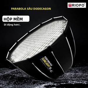 Hộp Mềm Parabolic Gấp Gọn 60cm 12 Cạnh Gắn Bowens Lắp Đặt Nhanh Có Bộ Khuếch Tán Ánh Sáng Cho Nhiếp Ảnh