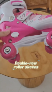 Kids Adjustable Double Row & Inline 4-Wheel Roller Skates | Beginner-Friendly Skating Shoes for Boys & Girls