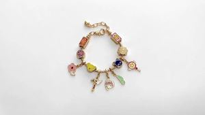 Sanrio | Card Captor Sakura Anime Vòng Tay Quyến Rũ Cho Bé Gái Kid Hình Hoạt Hình Kim Loại Lắc Tay Thời Trang Món Quà Trang Sức