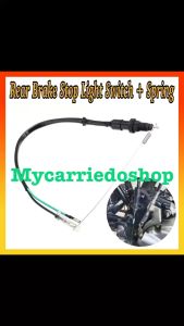 Universal Motorcycle Bike Rear Brake Stop Light Switch + Spring For Honda Kawasaki Suzuki