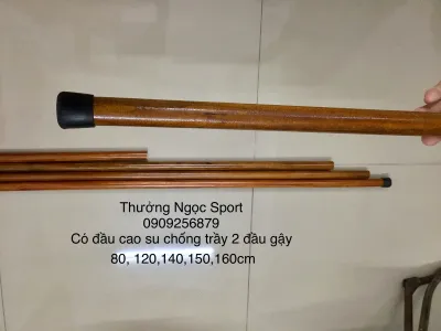 GẬY TẬP YOGA DƯỠNG SINH AEROBIC 80CM CÓ ĐẦU CAO SU CHỐNG TRẦY
