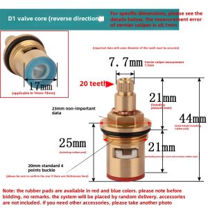 Valve Core Faucet Core Triangle Valve Quick Opening Ceramic Plate Special Copper Bathroom Kitchen Cook Basin Mixed Hot and Cold Water Accessories