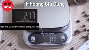 Cân tiểu ly điện tử nhà bếp mini kitchen scale 01gr -5kg màn hình led cảm ứng chuẩn công nghệ châu âu độ chính xác cao