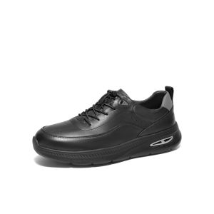 Belle Mens Casual Shoes Spring New Thick Bottom Business All Leather Low Top Sports Sneakers Comfortable Breathable Fashion