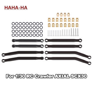8Pcs Aluminum Alloy High Clearance Link Rod Set for 1/30 RC Crawler Car AXIAL SCX30 Ford Bronco Jeep Wrangler JLU Upgrade Parts