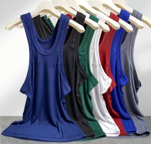 12 Colors Men Tank Top Singlet Vest Casual Plain Vest Color Singlet Breathable Material