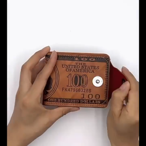 Mens Large Capacity Wallet Dollar Bill PU Leather Wallet Multi-Cards Slots With Zipper Coin Purse