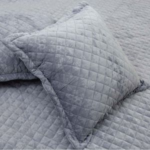 Thickened European Style Pure Color Floral Embossed Cotton Sofa Pillowcase Large 60cm without Core Suitable for Living Room