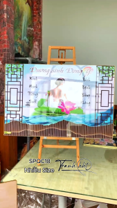 Tranh spa treo tường Tranh Spa dưỡng sinh đông y kinh mạch lưu thông tráng gương treo tường SPQC18