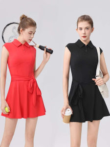 Bộ Đầm Tennis & Legging Cổ POLO Có Lót Thoáng Khí
