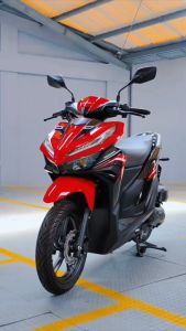 STRIPING STICKER LIS LES POLET Honda Vario CBS 125 2024 hitam merah list motor standar kualitas termurah