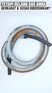 NIS PAKET SELANG GAS SS304 + REGULATOR GAS 2 PENGUNCI (N2 0707 S)