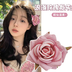 Beach Themed Artificial Pink Orchid Hairpin Hair Accessory Side Ponytail Holder Headwear Floral Hair Clip Fashionable Original Design