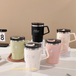 【Free Shipping】600ML Stainless Steel Coffee Mug Tumbler For Hot And Cold With Cover Creative coca cola Vacuum Insulated Mug Cup Portable Coffee Tumbler Travel Tea Coffee Mug