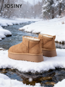Josiny | Heel Boost Thick Sole Snow Boots Heated & Plush
