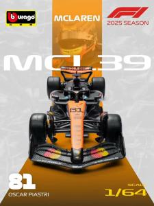 Bburago New Arrival 1:64 F1 Formula Racing Car Model Red Bull RB21 Ferrari Mercedes McLaren Team Collectible Gift