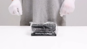 Mini 7 days 21grids Triangular pvc transparent coloured pill box Portable travel medicine organizer box