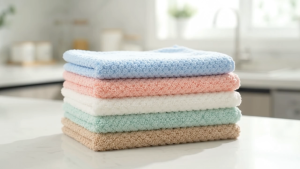 (3 Packs / Box) Tiki Home 15 Pieces Multi-Purpose Absorbent Cleaning Towels