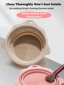 【Readystock】Foldable Brush Cleaning Bowl Makeup Sponge Wash Silicone 折叠洗刷碗化妆刷美妆蛋清洗工具硅胶