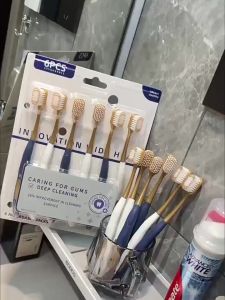 Set 6 Cây Bàn Chải Răng Sạch Sâu Loại Bỏ Mảng Bám Hiệu Quả Bàn Chải Lông Mềm Vệ Sinh Răng Miệng Chải Êm Bảo Vệ Nướu TIDO TI DO