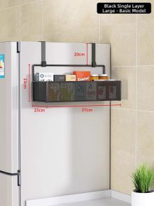 MINGZHIYIFAN | Multifunctional Spice Organizer Side Mount Refrigerator Shelf No Drilling
