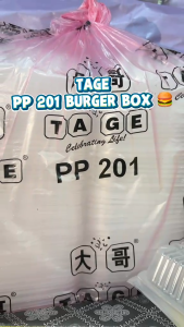 TAGE PP BURGER BOX +-100PCS